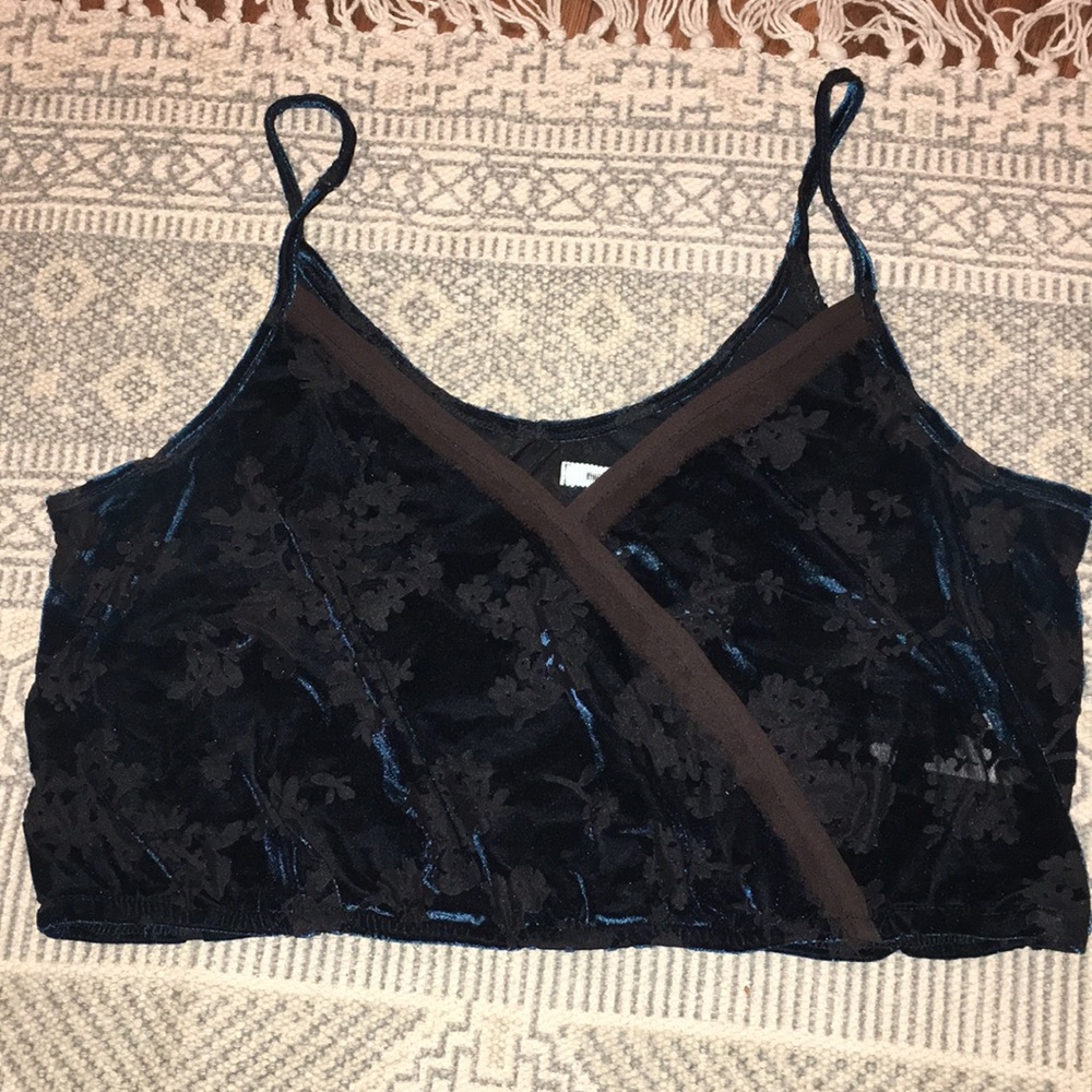 Kimchi Blue Velvet Crop Top S